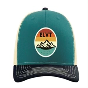 Unisex Teton Mesh Trucker Hat, Navy Blue/Teal/Birch