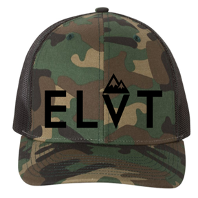 Men's Classic Camouflage Mesh Trucker Hat, Black