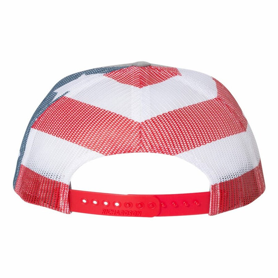 Men's Directional Stars & Stripes Mesh Trucker Hat, Red