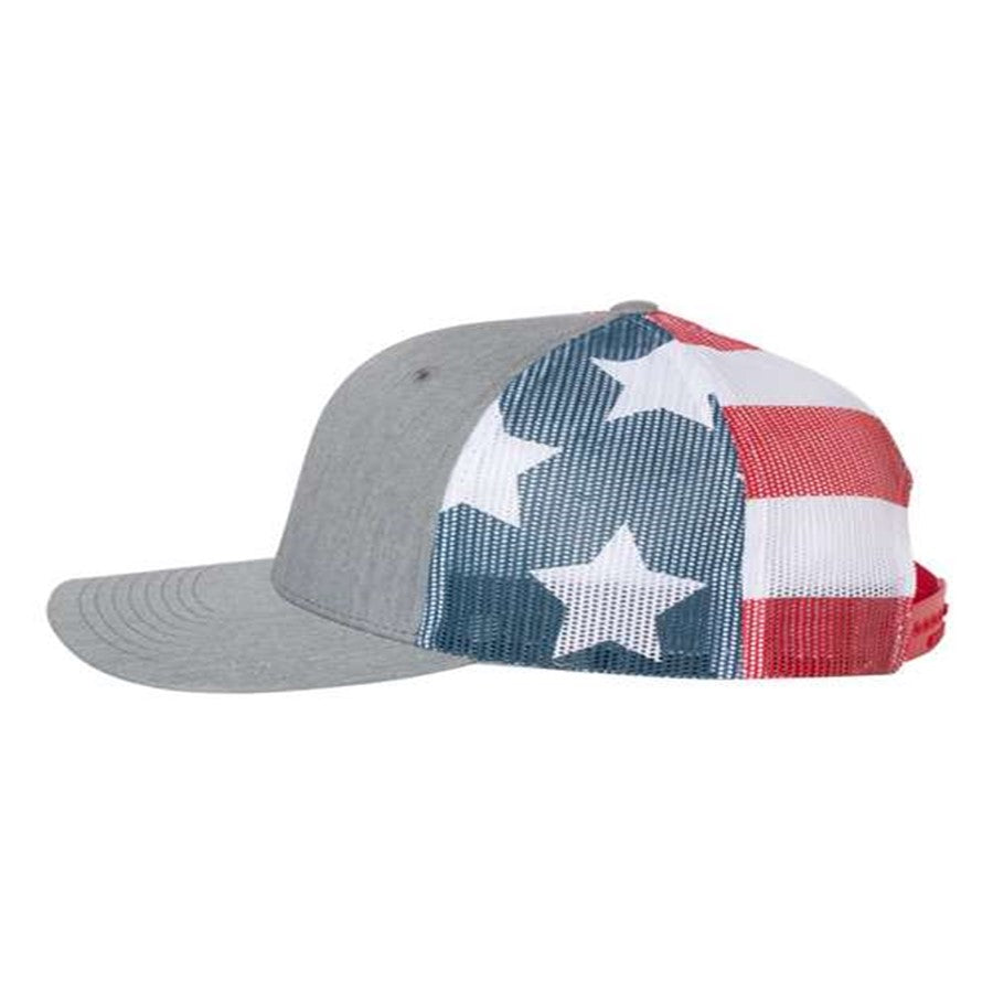 Men's Classic Stars & Stripes Mesh Trucker Hat, White