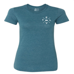 Women's Directional Tee Heather Deep Teal