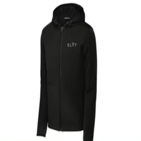 Men's Hooded Soft-Shell Jacket, Black/Silver