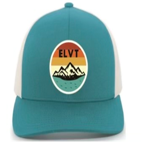 Unisex Teton Mesh Trucker Hat, Teal/Beige